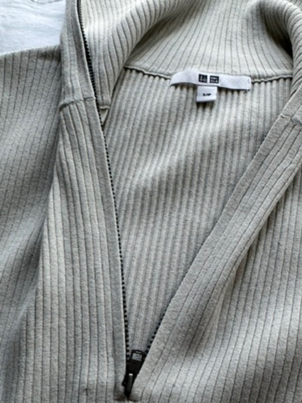 UNIQLO Half-Zip Knit Dress - Bone Color - Size S